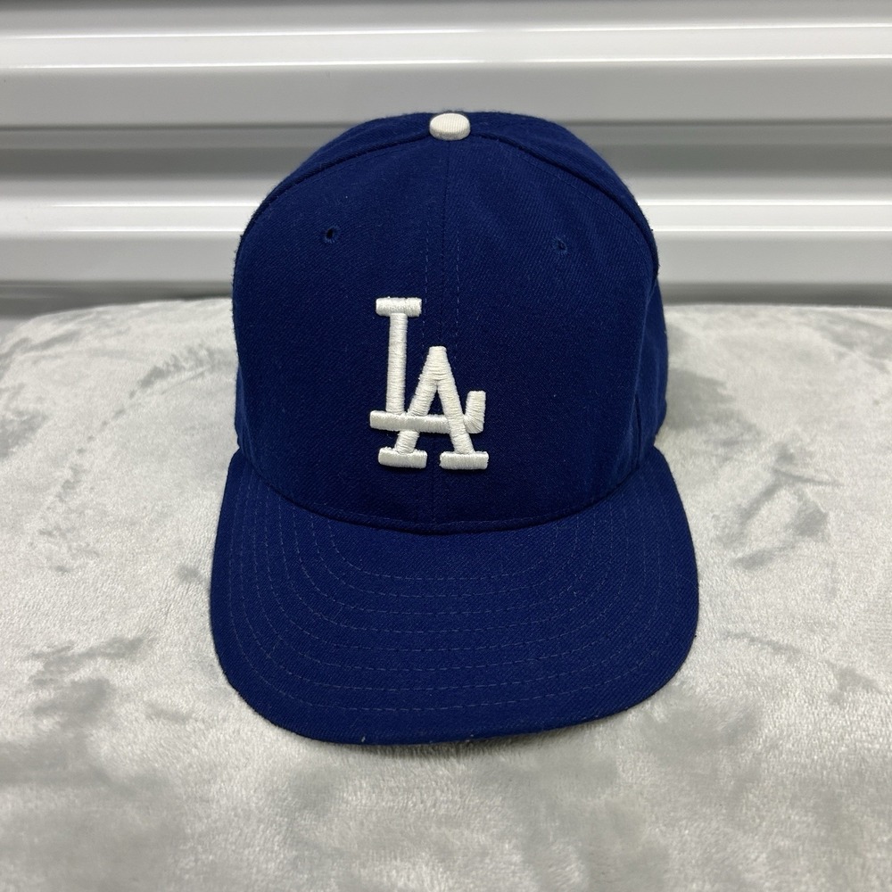 LA Dodgers Hat Mens Size 7 3/8 Blue New Era Cap MLB Baseball